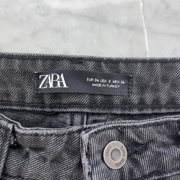 Zara Paperbag Jeans in Washed Black Size 34/2 - Picture 5 of 5